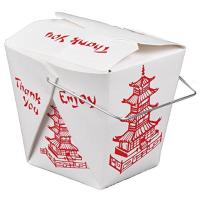 Chinese Take Out Boxes PAGODA 16 oz / Pint Size Party Favor and Food Pail b | LANUI