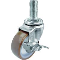 ユーエイ ねじ込み式 自在 ステンレスキャスター ウレタン 車輪径100mm ストッパー付き Eタイプ SUS-ET-S型 ネジ寸法W3/4×40山数10 | 機械工具のラプラス