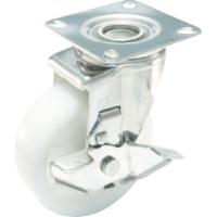 ユーエイ プレート式 自在 ステンレスキャスター ナイロン 車輪径130mm ストッパー付き Jタイプ SUS-J-S型 取付寸法82×82(75×75) | 機械工具のラプラス