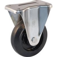 ユーエイ プレート式 固定 ステンレスキャスター ゴム 車輪径100mm Jタイプ SUS-K型 取付寸法80×45 SUSNRK100 | 機械工具のラプラス