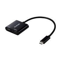 エレコム MPA-CHDMIPD015B ブラック USB Type-C to HDMI映像変換アダプター ミラーリング対応 給電ポート付き 0.15m ELECOM | LARGO Yahoo!店
