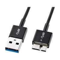 サンワサプライ KU30-AMCSS03K USB3.0マイクロケーブル(A-MicroB)　0.3m　超ごく細 | LARGO Yahoo!店