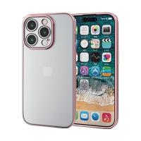 エレコム PM-A23CUCTMKPN iPhone15 Pro ケース ピンクゴールド カメラ保護 ソフト メタリック加工 | LARGO Yahoo!店