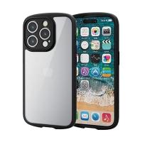 エレコム  PM-A23CTSLFCKBK iPhone15 Pro ケース カメラ保護 耐衝撃 薄型 軽量 ブラック | LARGO Yahoo!店