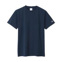 チャンピオン Tシャツ 半袖 丸首 綿100% COTTON USA ショートスリーブポケットTシャツ ベーシック C3-X357 メンズ ネイビー L | LARGO Yahoo!店