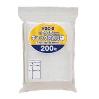 ジャパックス チャック付き ポリ袋 無地 横7×縦10cm 厚み0.080mm 厚口タイプ 使い方いろいろ 保管・整理に最適 VGC-8 200 | 気まぐれサンタ