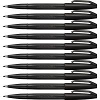 ぺんてる 水性ペン サインペン S520-AD 黒 10本セット | 気まぐれサンタ