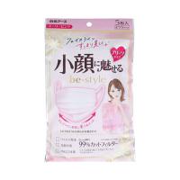 白元アース ビースタイル 小顔に魅せる プリーツタイプ ドーリーピンクふつうサイズ 5枚入　メール便送料無料 | ラストSHOP