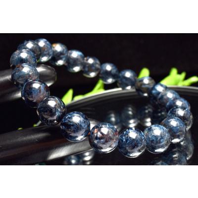 1点物】美しいマーブル模様 ブルーピーターサイト 9mm ブレスレット