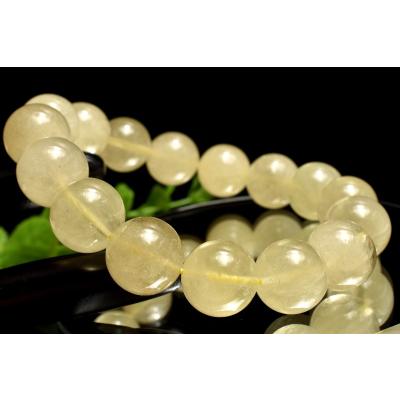 1点物】クリストバライト内包 リビアングラス 13.5mm ブレスレット