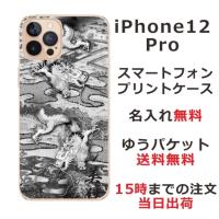 iPhone12 Pro ケース アイフォン12プロ カバー らふら 名入れ 和柄 水墨双龍 | オリジナルショップ らふら