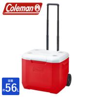 コールマン（Coleman） ホイールクーラー60QT レッドホワイト 56L 2000027864 クーラーボックス キャンプ BBQ バーベキュー アウトドア