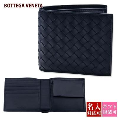 BOTTEGA VENETA メンズ二つ折り財布（小銭入れの有無：小銭入れ