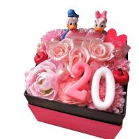 結婚記念日 記念日 周年祝 ディズニー ミッキーミニーハート 花束風ギフト 箱開けてスマイル ボックス入り プリザーブドフラワー Box Mmheart Suuji 002 フラワーガーデンリーブス 通販 Yahoo ショッピング