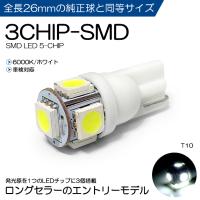 DC5 前期/後期 インテグラ タイプR LED ナンバー灯 T10/T16 3チップタイプ SMD LED 5発 90ルーメン 6000K/ホワイト 車検対応 1個入り | Leendome