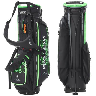 Psycho Bunny キャディバッグ（色：グリーン系）｜ゴルフ用バッグ