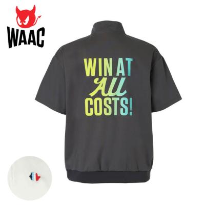 新品タグ付き　waac ワック　半袖ポロシャツ　Sサイズ　グレー　ゴルフ 新品タグ付き waac ワック 半袖ポロシャツ Sサイズ グレー