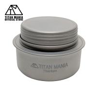 TITAN MANIA チタンマニア アルコールストーブ ver4 蓋付き チタン製 ソロキャンプ 超軽量 頑丈 アルコールバーナー ポータブル アルコールランプ 調理器具