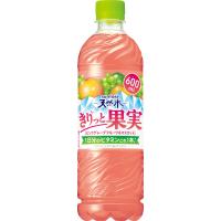 サントリー 天然水 きりっと果実 ピンクグレープフルーツ＆マスカット 600ml×24本 | レジャーハウス