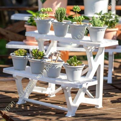 フラワースタンド2段 プラスチック（植木鉢、プランター）｜園芸用品