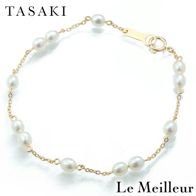 TASAKI（タサキ） パール ステーション ブレスレット 真珠 イエロー