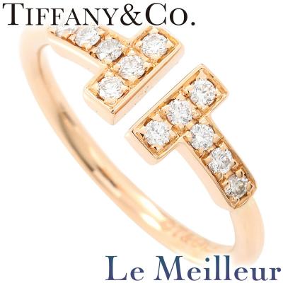 【TIFFANY&CO.】ティファニーT ダイヤモンド ワイヤー リング YG TIFFANY&Co. ティファニー Tワイヤー リング K18YG/ダイヤ 13号