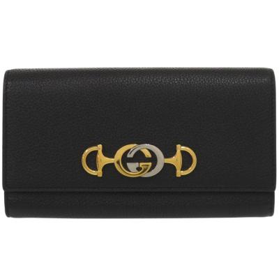 GUCCI 新品同様 グッチ ズゥミ 573612 カーフレザー ブラック 長