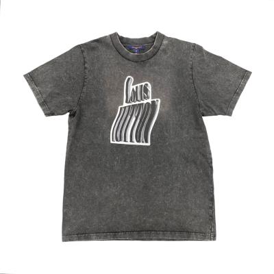 y*o様 LOUIS VUITTON グレー 半袖Tシャツ Louis Vuitton グレー ロゴ Tシャツ