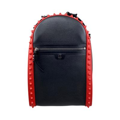 も*も様 Christian Louboutin スタッズリュック 黒/赤 Christian Louboutin Explorafunk Backpack Spiked Leather Red