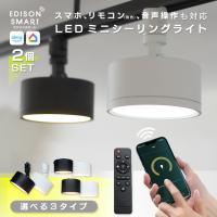 ダクトレール用 エジソンスマート 照明 2個セット 引掛けシーリング用 ミニシーリングライト Wi-Fi LED 天井 スマホ 音声操作 調光調温 調色 明るい おしゃれ | Life is Yahoo!店