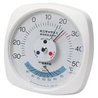 SATO 佐藤計量器 ミニマックスI型最高最低温度計（湿度計付） 7308-00 （-30〜50℃） | 生活計量(ライフスケール)