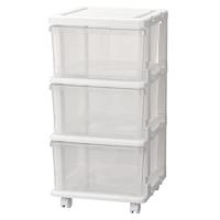 JEJ SEEDS(シーズ) スリムチェスト 3段 キャスター付き クリア SIU-3-CL | HIKARIショップ