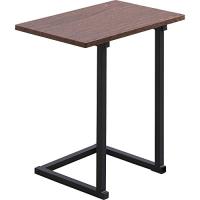 テーブル サイドテーブル コの字型デザイン 木目調 ブラウンオーク/ブラック 幅約45×奥行約29×高さ約52.2cm SDT-45 | HIKARIショップ