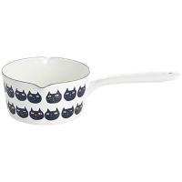 タマハシ ミルクパン ホーロー 15cm IH・ガス火対応 日本製 プルーン ホワイト ミミココモモ YJM-100 | HIKARIショップ