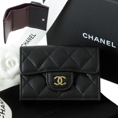 【美品】CHANEL ✤ 人気 希少三つ折り財布 ブラック CHANEL レディース三つ折財布｜財布｜ファッション おすすめ人気
