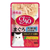 CIAO (チャオ) CIAOパウチ 乳酸菌入り まぐろ ささみ入り かつお節味 40g | LINEAR1