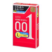 オカモト ゼロワン 0.01ミリ Lサイズたっぷりゼリー 3コ入 ポリウレタン (PU) | LINEAR1