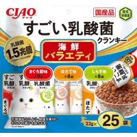 チャオ (CIAO) 猫用おやつ すごい乳酸菌クランキー 海鮮バラエティ 22グラム (x 25) | LINEAR1
