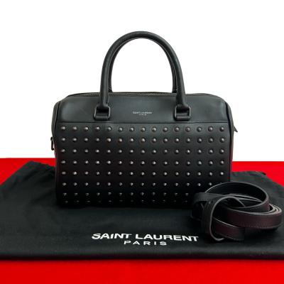 【ジャンク品・送料込】サンローランパリ ダッフル12 黒 サンローランパリ/ハンドバッグ/ダッフルバッグ ジャイアント