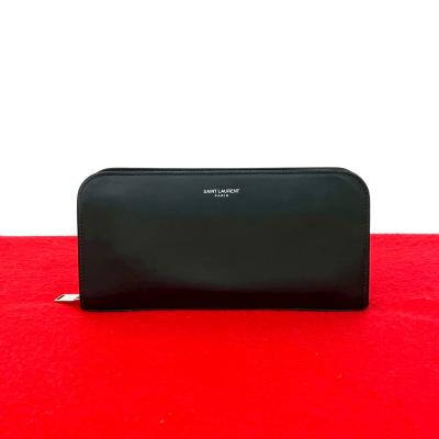 SAINT LAURENT　サンローラン　長財布　ブラック　黒　美品❗ YSLサンローラン長財布 黒^^~