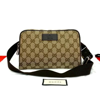 gucci グッチ レザー グッチプリント ウエストバッグのおすすめ人気