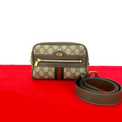 GUCCI グッチ プリント ボディバッグ ウエストバッグ レザー gucci グッチ レザー グッチプリント ウエストバッグのおすすめ人気