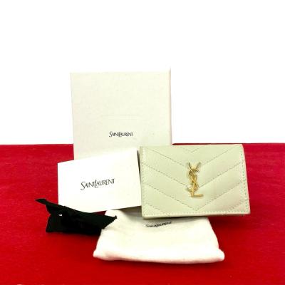 275 美品 SAINTLAURENT イヴサンローラン 3つ折り財布 Yves Saint Laurent 【数量限定セール】サンローラン 財布 三
