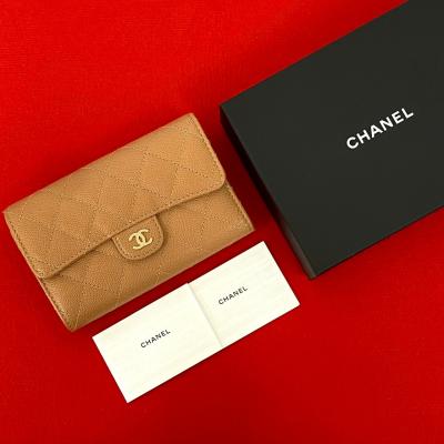 シャネル 財布 キャビアスキン ベージュの商品一覧 通販 - Yahoo