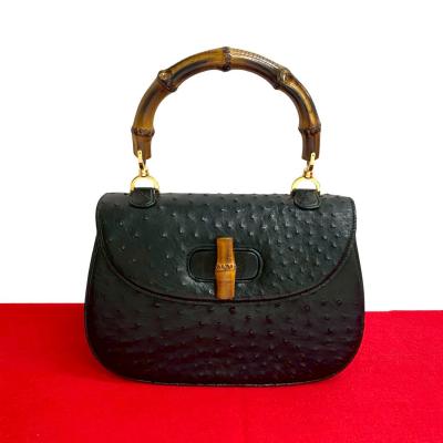 美品✨GUCCI オールドグッチ バンブー ハンドバッグ レザー 大きいサイズ GUCCI オールドグッチ バンブーレザーバッグ 2wayショルダー付き