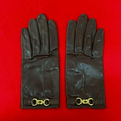 【美品】HERMES オリーブグリーン レッド 手袋　レザーグローブ 美品】HERMES オリーブグリーン レッド 手袋 レザーグローブ 楽天市場