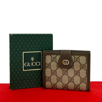 GUCCI グッチ 二つ折り財布 レザー ブラウンのおすすめ人気商品一覧