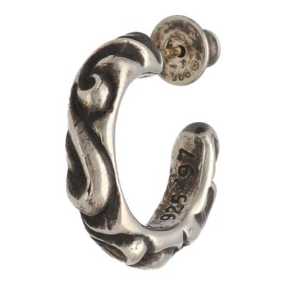 中古】 CHROME HEARTS クロムハーツ タイニーCHクロス フープピアス  