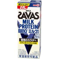 送料無料 SAVAS ザバス MILK PROTEIN 脂肪0 ミルク風味 200ml×1ケース/24本明治 ミルクプロテイン | リカーBOSS