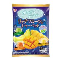 エースベーカリー 凍らせて食べるシャーベットリッチフルーツ 15個入×1ケース/16袋 熱中症対策 夏バテ 夏 運動 スポーツ 暑さ対策 野外 屋内 | リカーBOSS